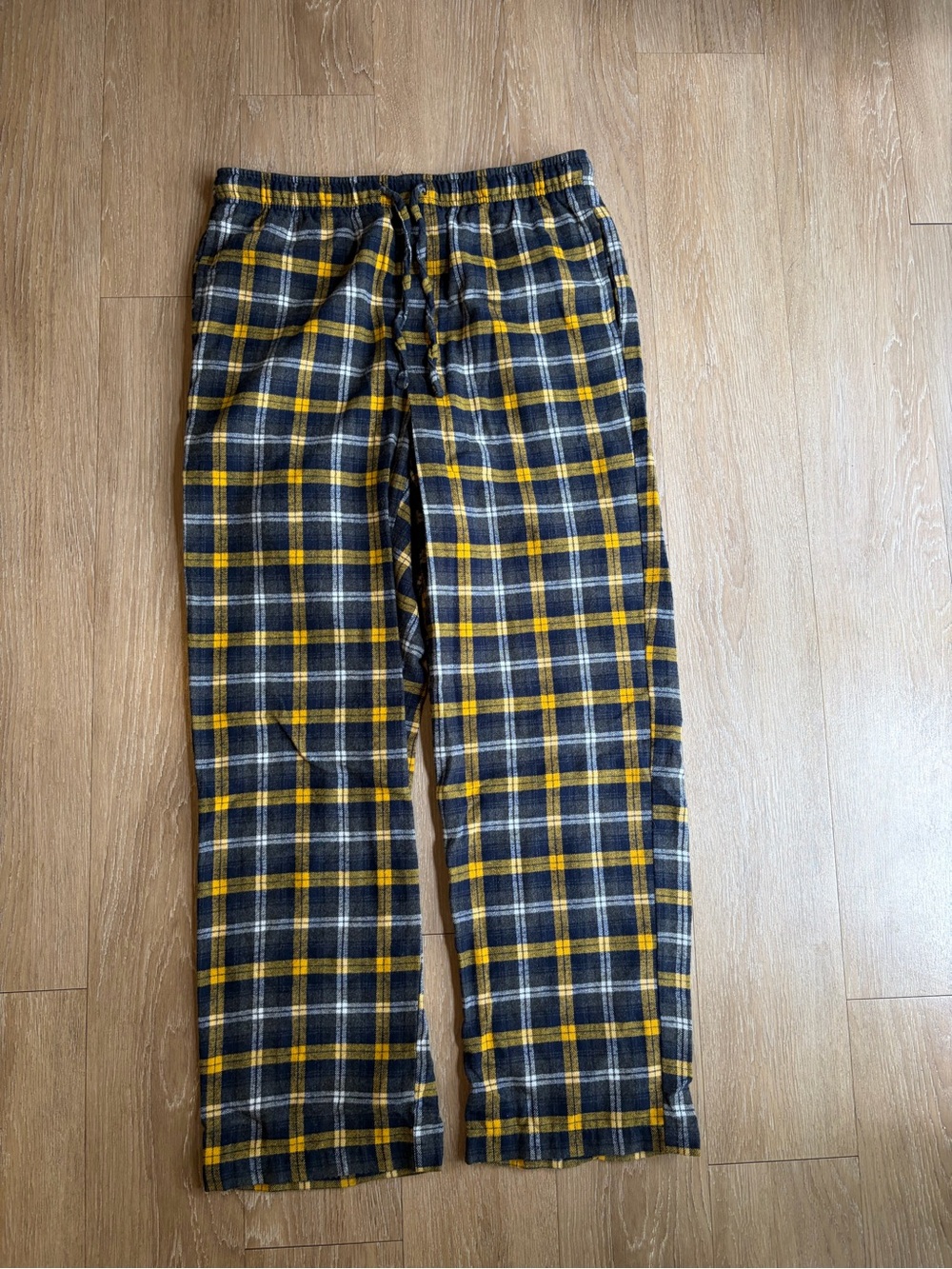 Croft & Barrow Yellow & Gray Plaid Lounge Pants